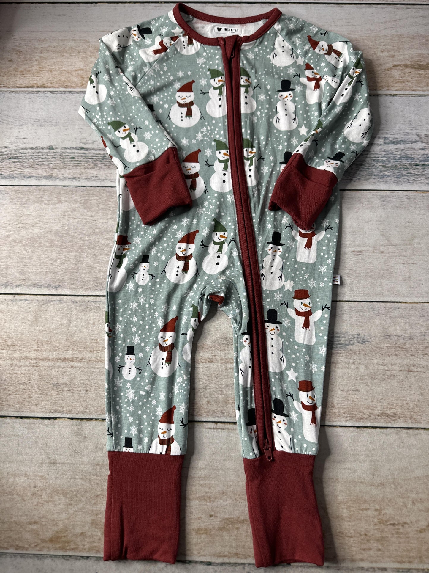 Emerson Unisex White | Red | light green Pajamas Size: 3-6 months White | Red | light green