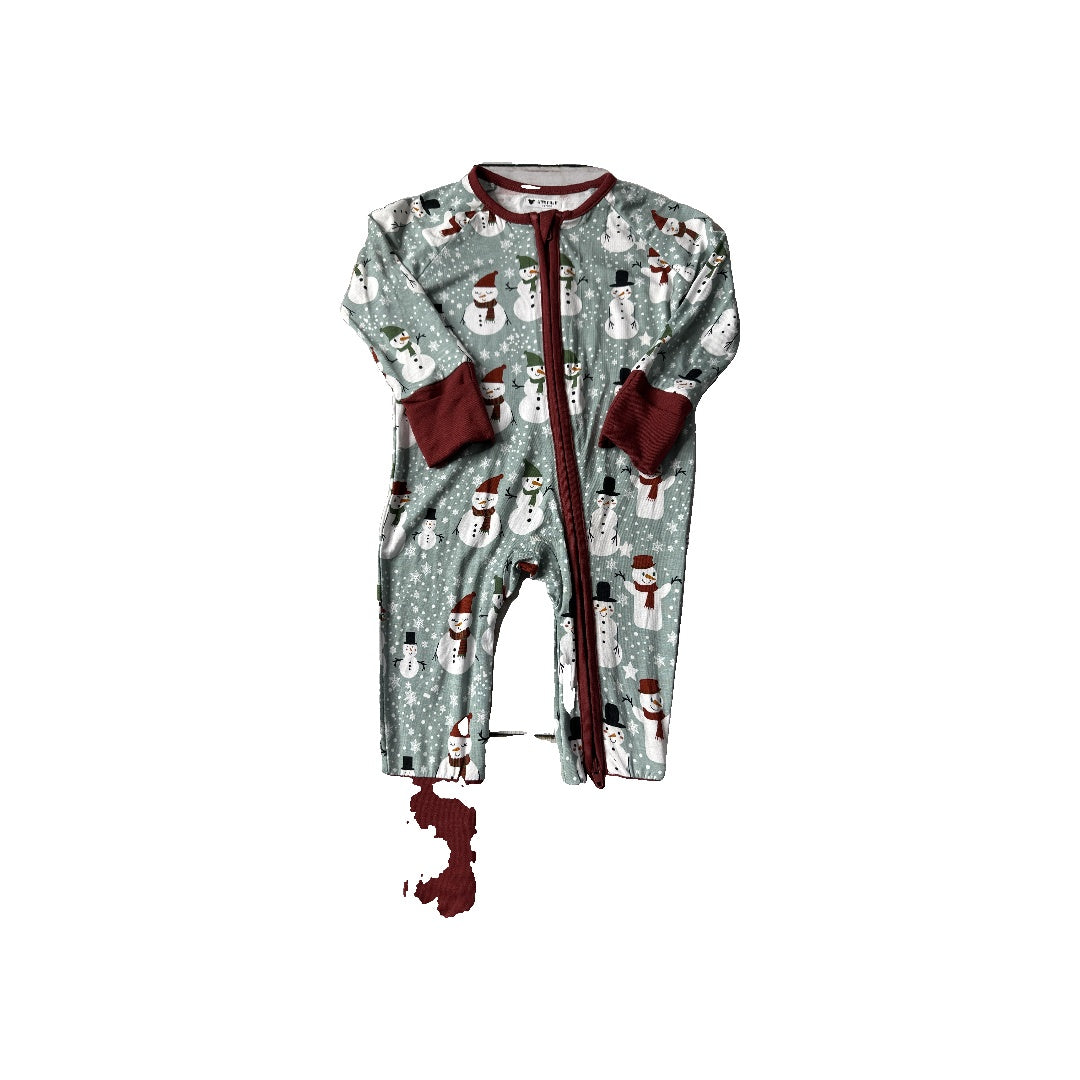 Emerson Unisex White | Red | light green Pajamas Size: 3-6 months White | Red | light green