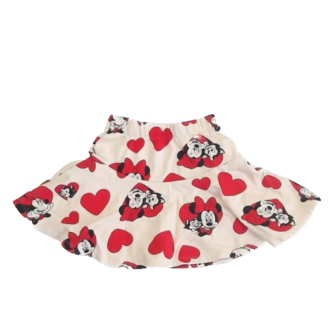 H&M Girls White | Red | Minnie Mouse Skirt Size: 5-6 Years White | Red | Minnie Mouse