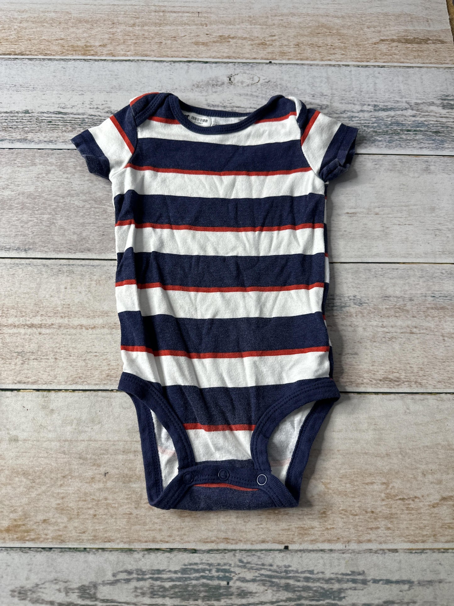 Carters Boys White | Red | Navy Blue Onesie Size: 9 months White | Red | Navy Blue