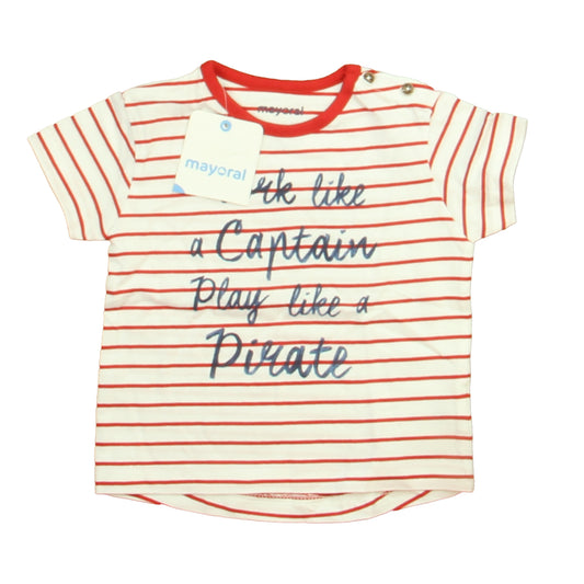 Mayoral Boys White | Red | Navy T-Shirt Size: 6 Months White | Red | Navy