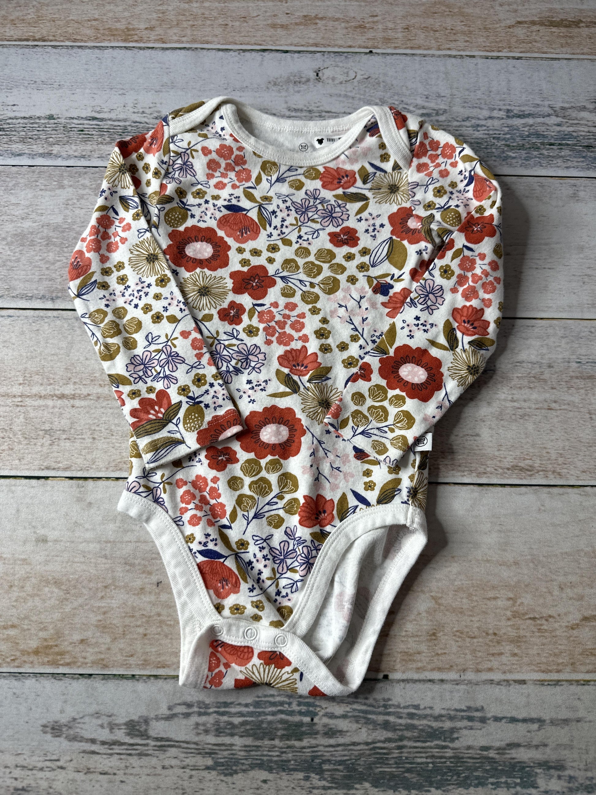 Honest Co Girls White | Red | Pink floral | Brown Onesie Size: 18 months White | Red | Pink floral | Brown