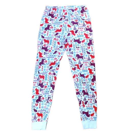 Tea Collection Girls White | Red + Purple Animals Pants Size: 14 Year White | Red + Purple Animals