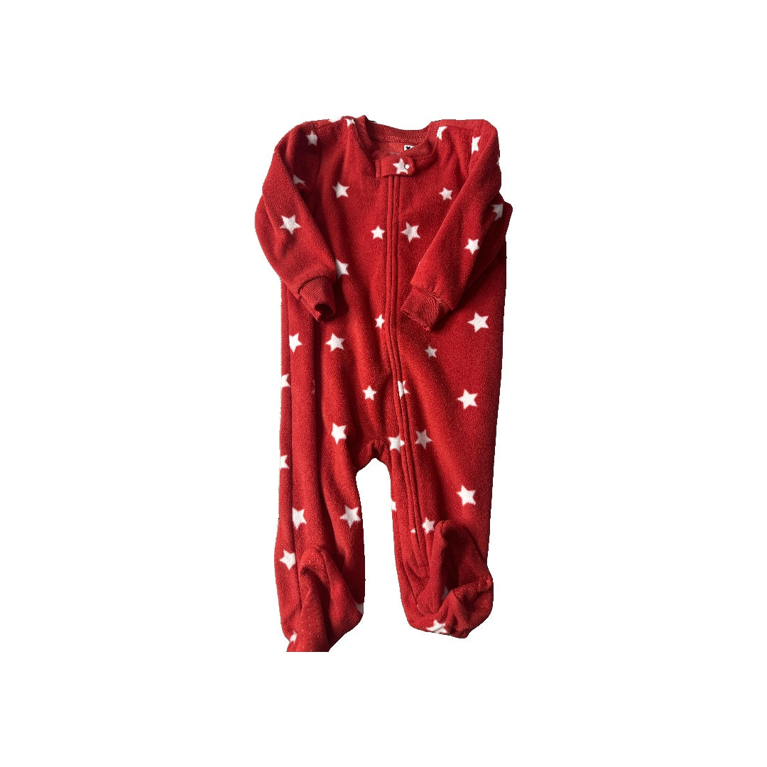 Primary Boys White | Red | Stars Pajamas Size: 6-12 months White | Red | Stars
