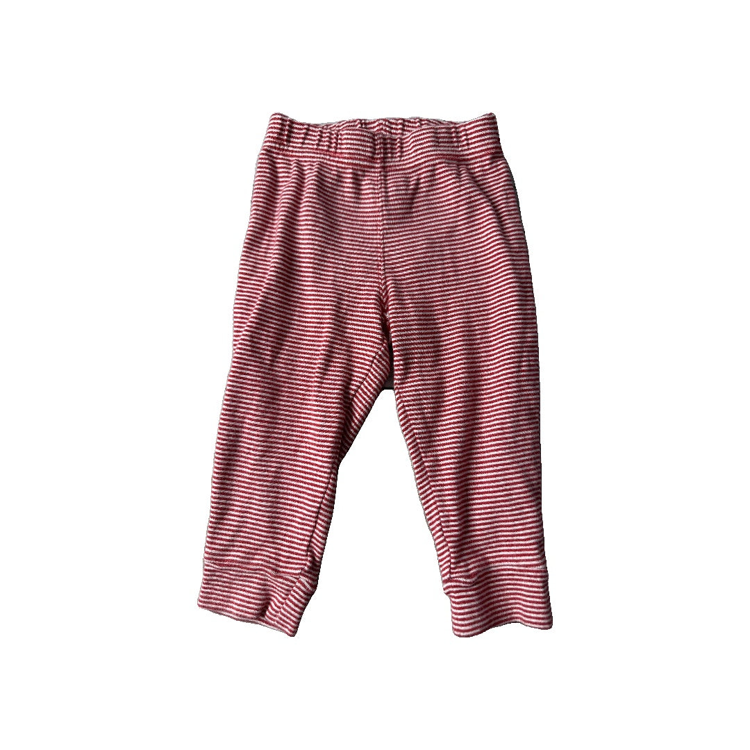 Carters Unisex White | Red | Stripe Pants Size: 12 months White | Red | Stripe