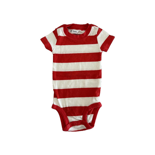 Carters Boys White | Red | Stripe Onesie Size: 3-6 months White | Red | Stripe