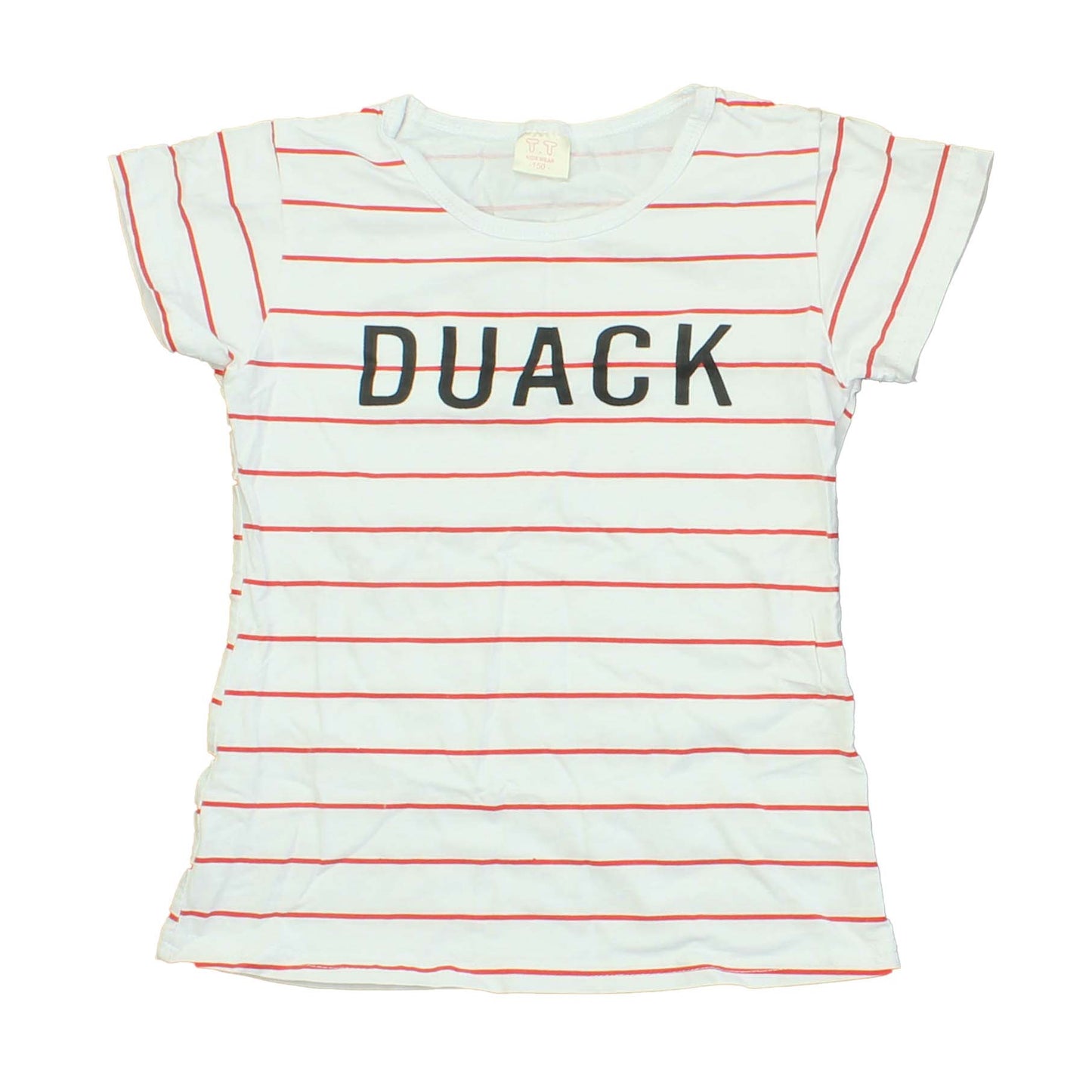 T.T Girls White | Red Stripe T-Shirt Size: 12 Years White | Red Stripe