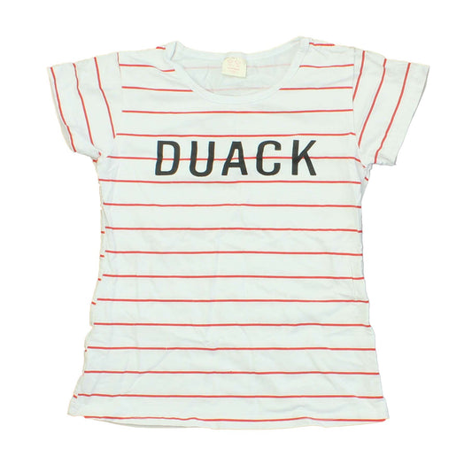 T.T Girls White | Red Stripe T-Shirt Size: 12 Years White | Red Stripe