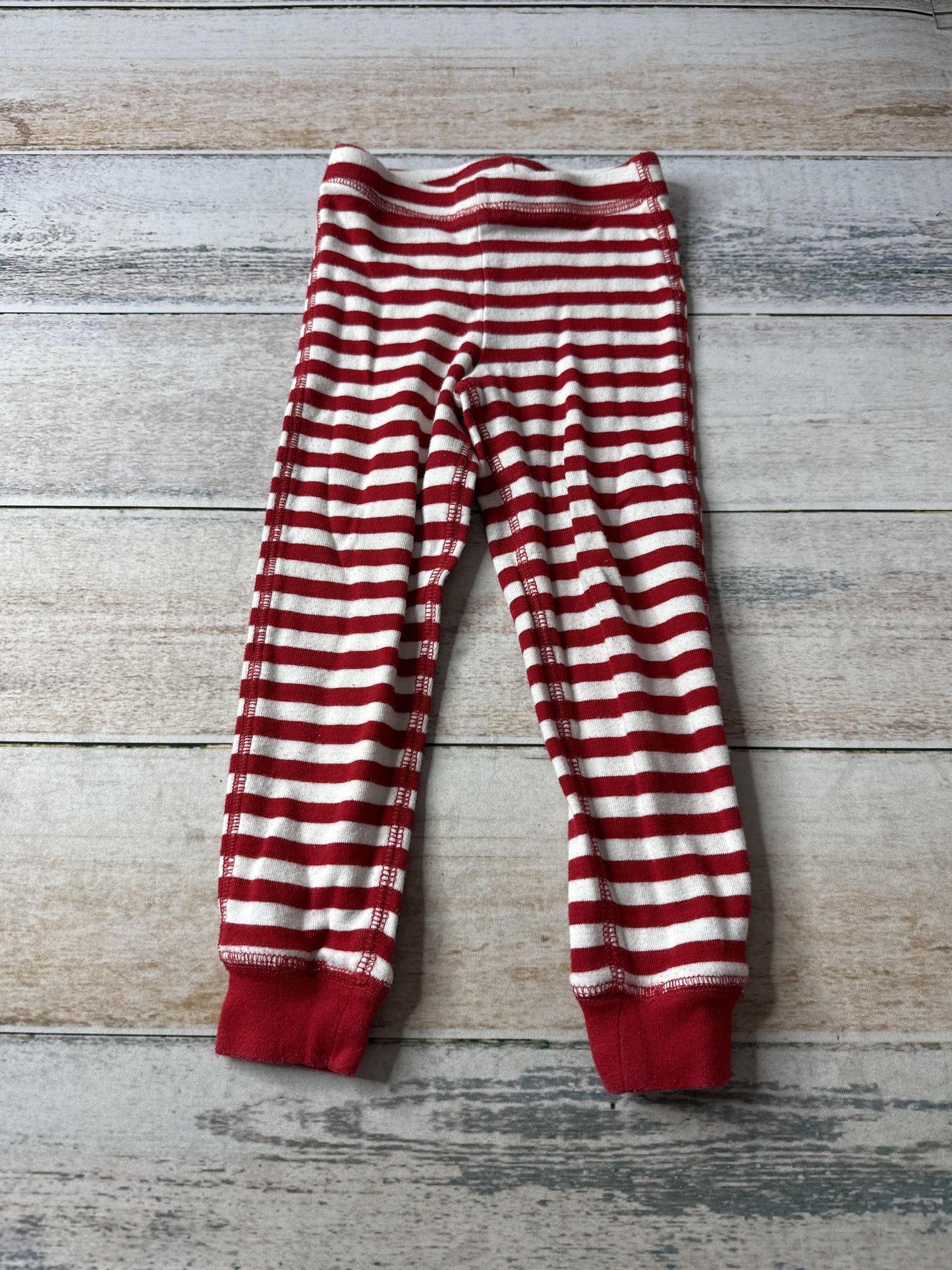 Primary Unisex White | Red | Stripe Pajamas Size: 3T White | Red | Stripe