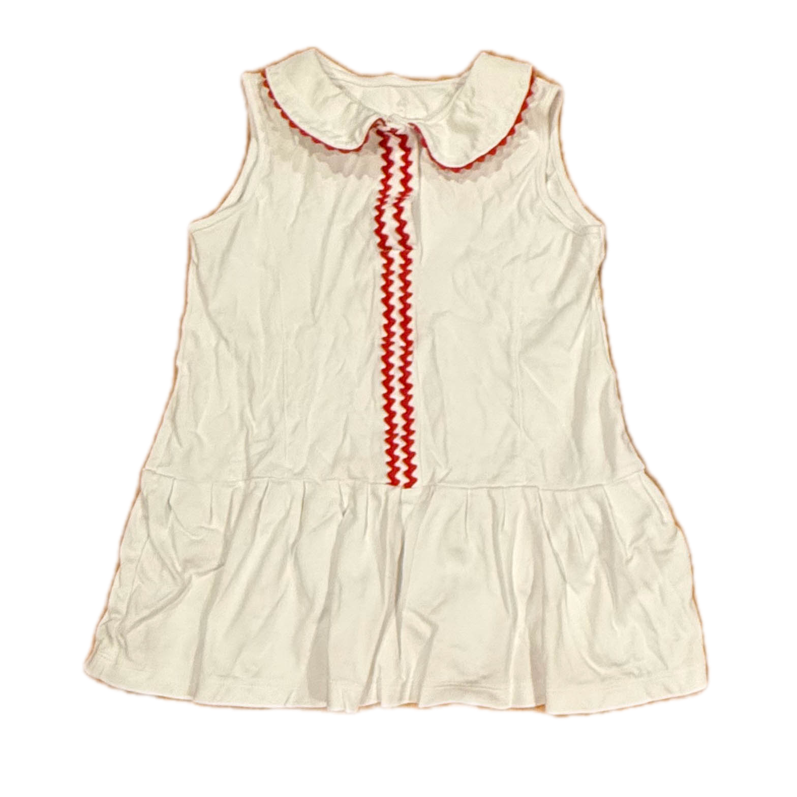 Classic Prep Girls White | Red Dress Size: 6 Years White | Red