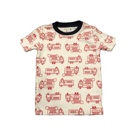 Carters Boys White | Red Pajamas Size: 2T White | Red