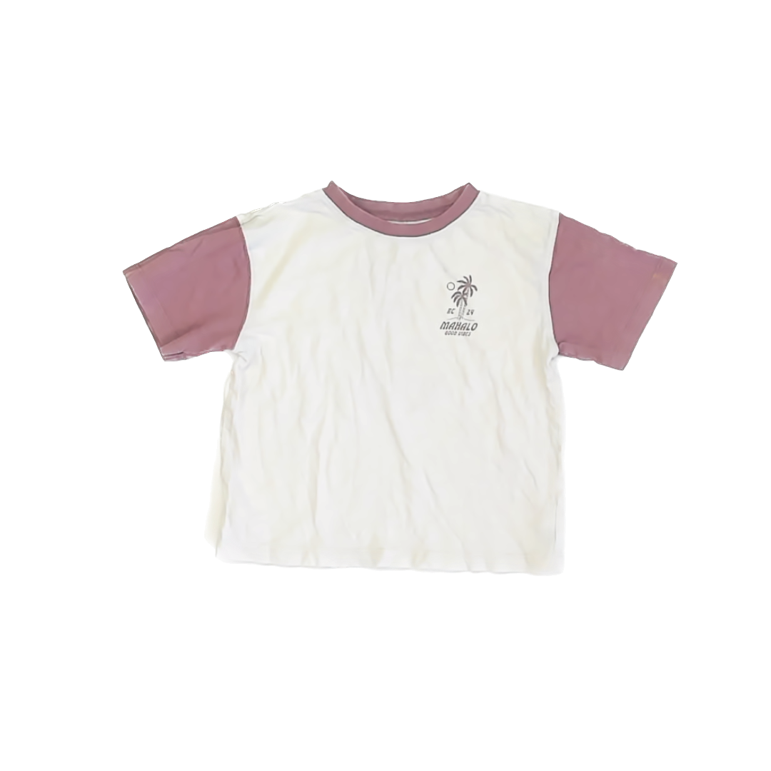 Rylee + Cru Unisex White | Red T-Shirt Size: 4-5T White | Red