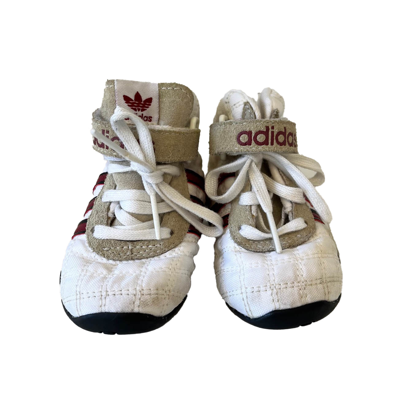 Adidas Unisex White | Red Sneakers Size: 4 Infant White | Red
