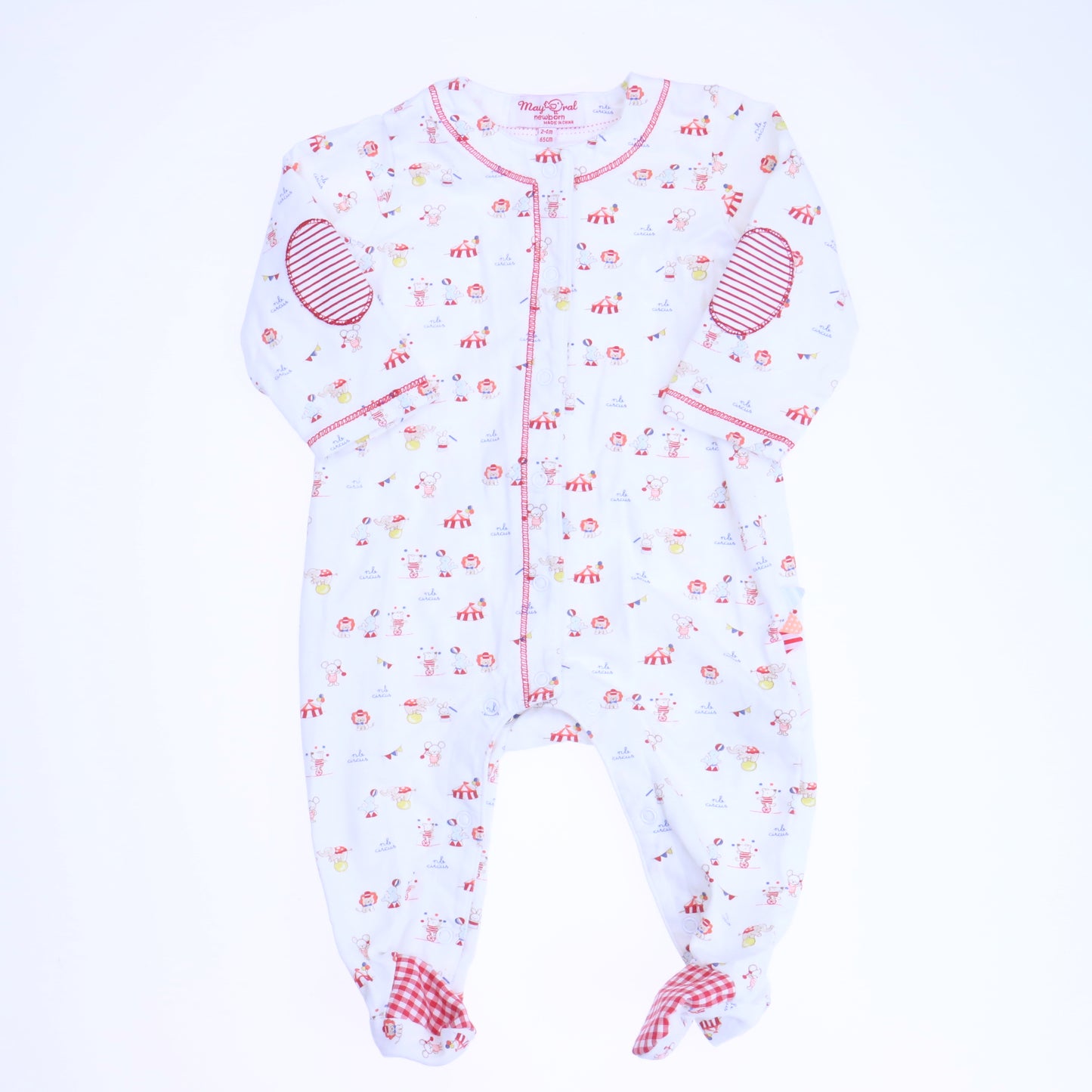 Mayoral Boys White | Red Long Sleeve Outfit Size: 2-4 Months White | Red