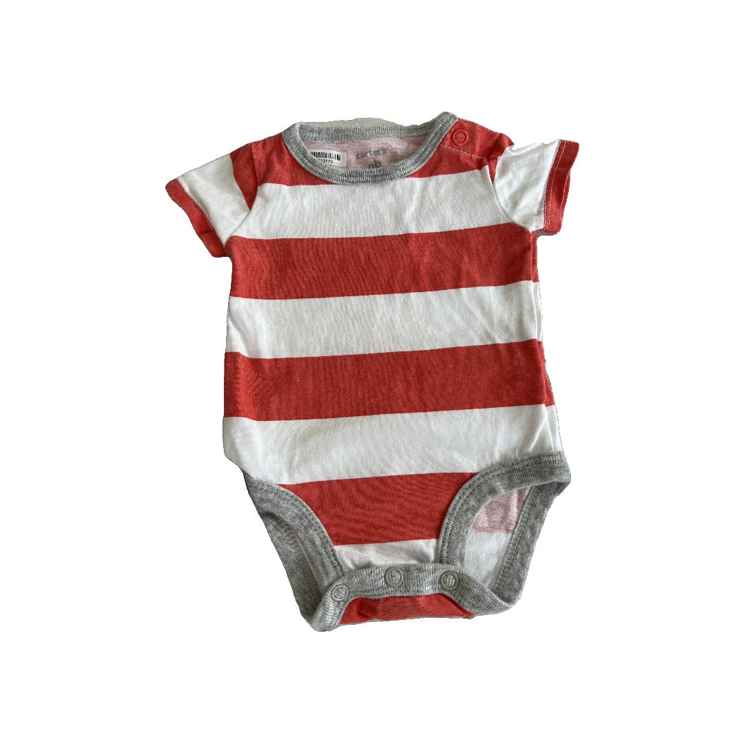 Carters Boys White | Red Onesie Size: Newborn White | Red