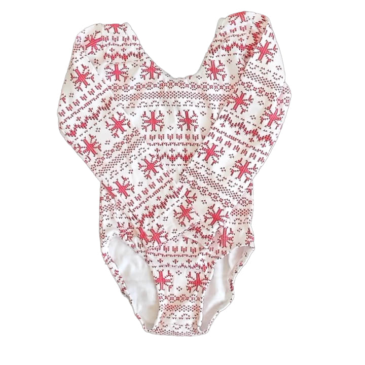 Morgan & Mae Girls White | Red Leotard Size: 4T White | Red
