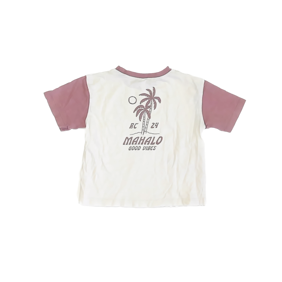 Rylee + Cru Unisex White | Red T-Shirt Size: 4-5T White | Red