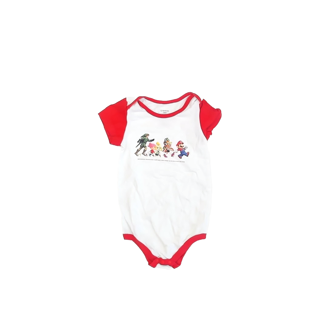 Nintendo Boys White | Red Onesie Size: 18 Months White | Red