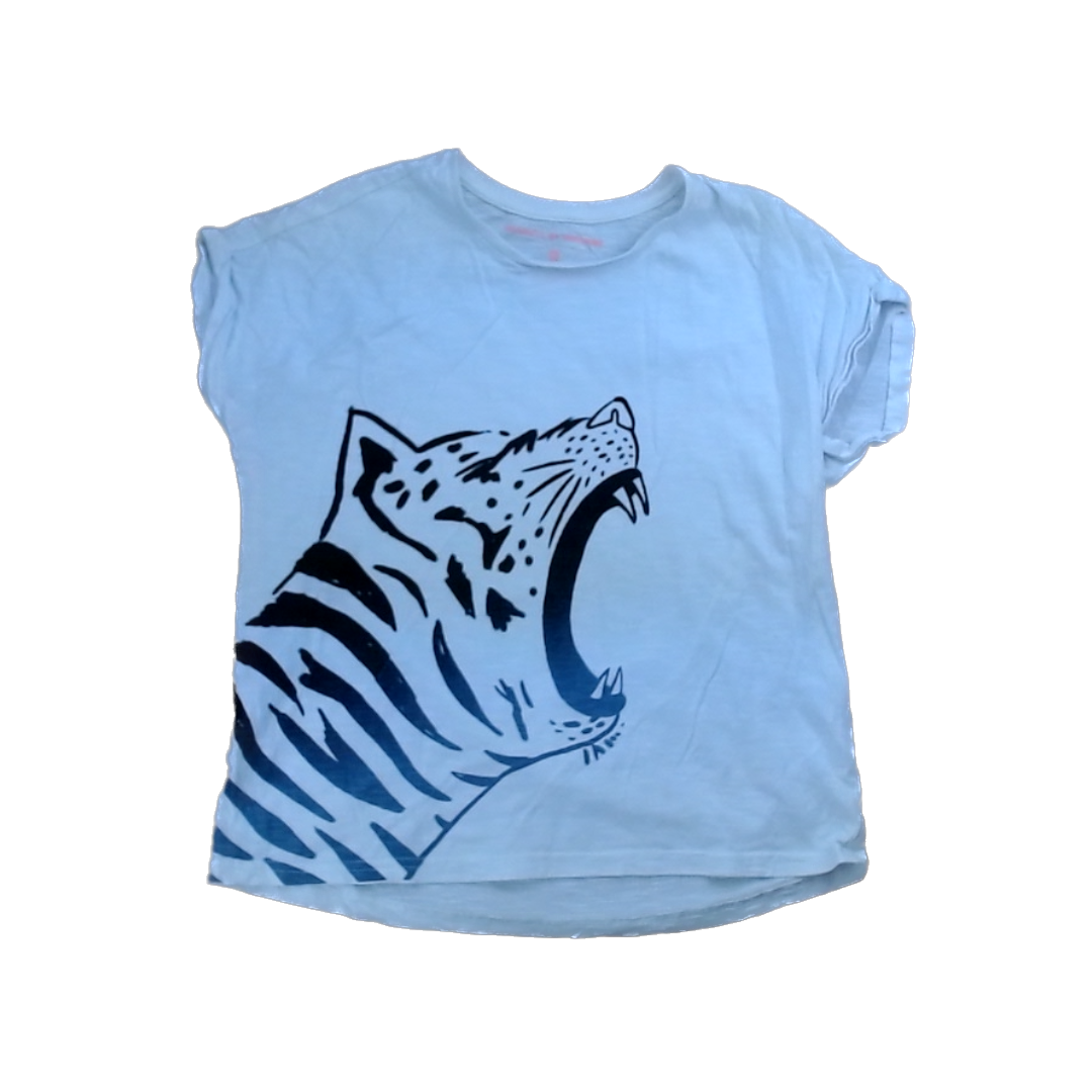 Rockets Of Awesome Girls White | Roaring Cheetah Short Sleeve Shirt Size: 12 Years White | Roaring Cheetah