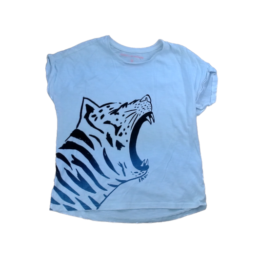 Rockets Of Awesome Girls White | Roaring Cheetah Short Sleeve Shirt Size: 12 Years White | Roaring Cheetah