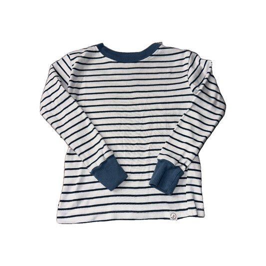 Little Planet Unisex White | Royal Blue | Stripe Pajamas Size: 24 months White | Royal Blue | Stripe