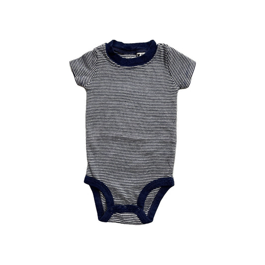 Carters Boys White | Royal Blue | Stripe Onesie Size: 6 months White | Royal Blue | Stripe