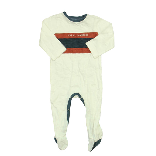 7 for all Mankind Boys White | Rust | Blue Long Sleeve Outfit Size: 6-9 Months