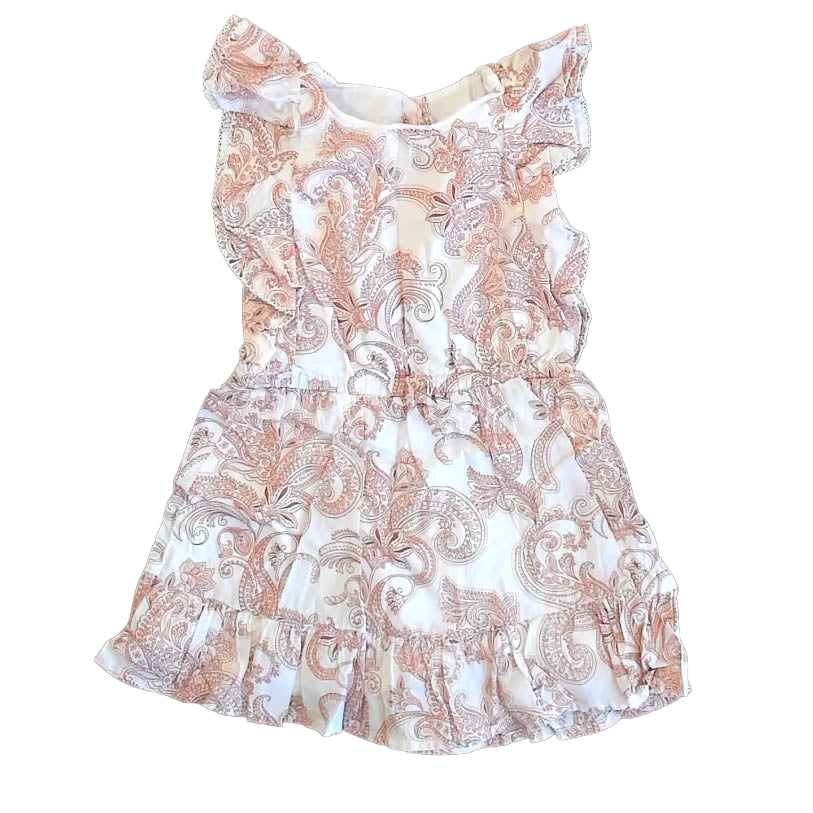 Janie and Jack Girls White | Rust Paisley Dress Size: 2T White | Rust Paisley