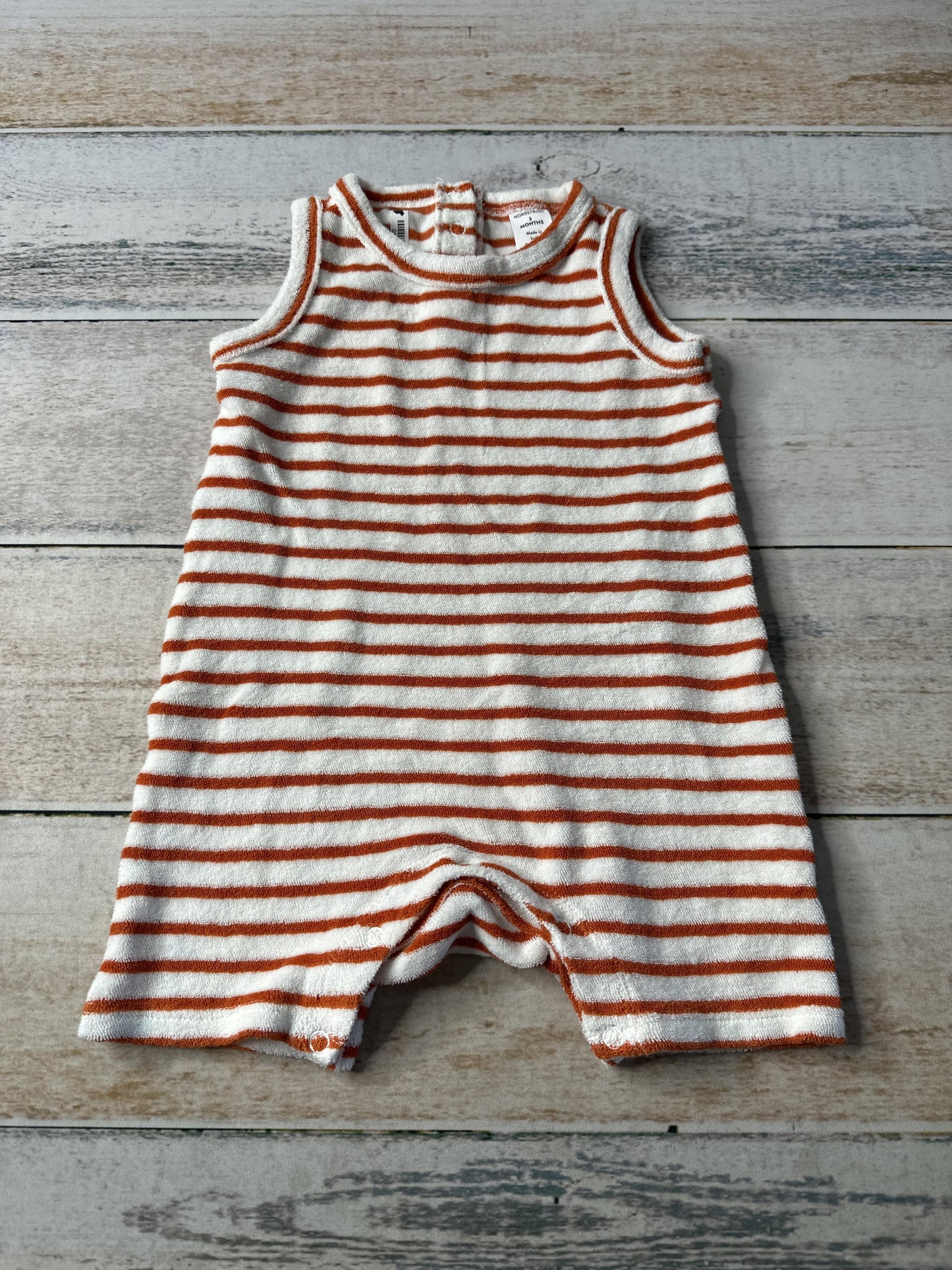 Nordstrom Girls White | Rust | Stripe Romper Size: 3 months White | Rust | Stripe