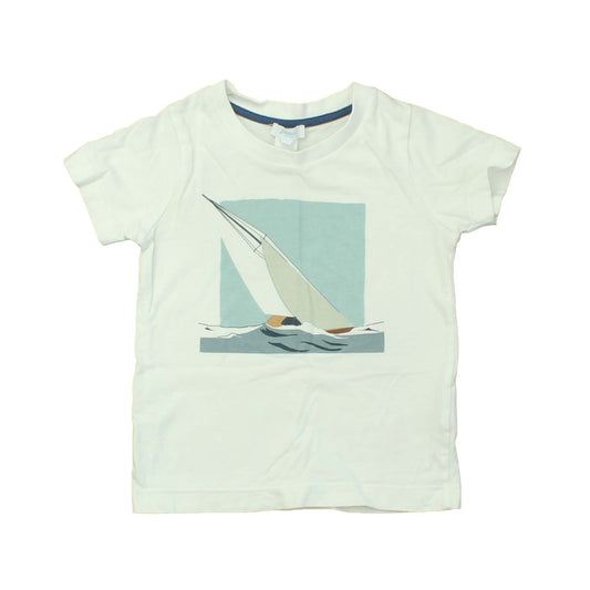 Jacadi Boys White | Sailboat T-Shirt Size: 2T