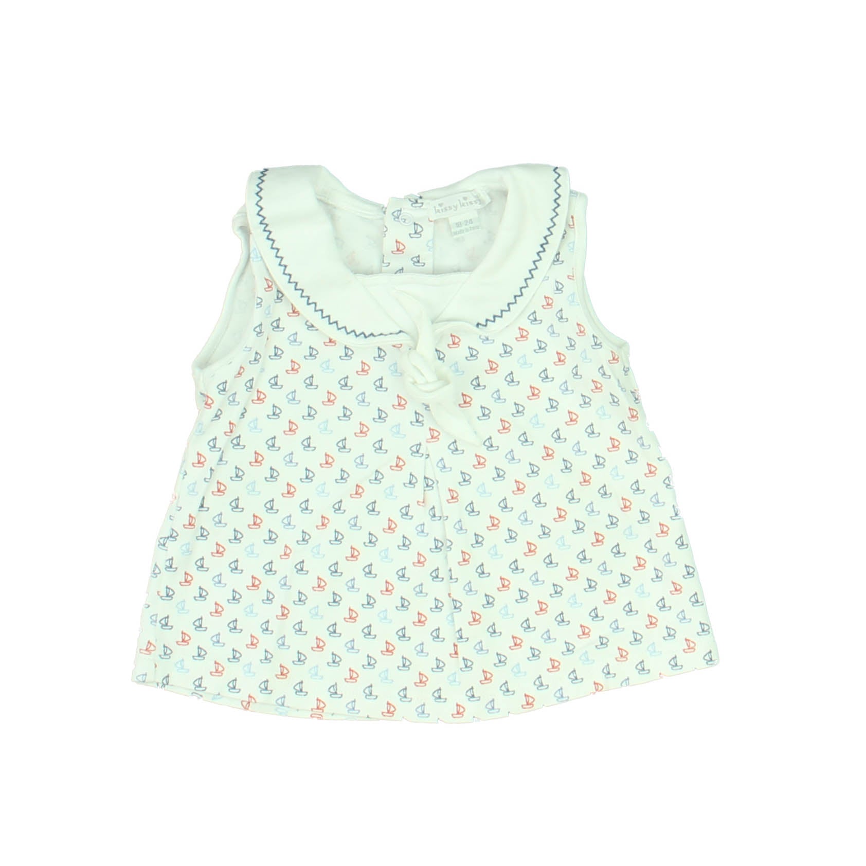 Kissy Kissy Girls White Sailboats Tank Top Size: 18-24 Months White Sailboats