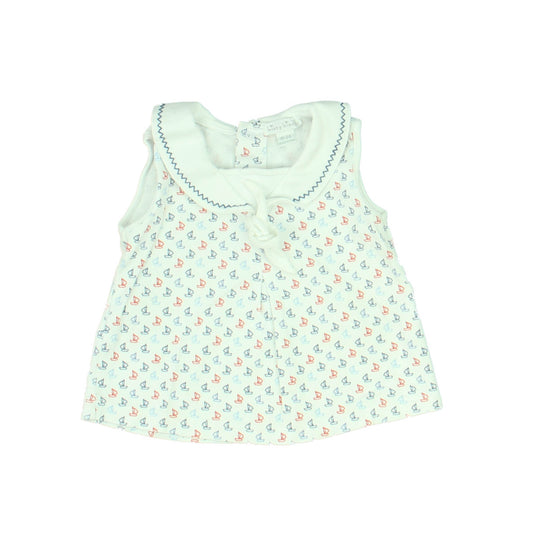 Kissy Kissy Girls White Sailboats Tank Top Size: 18-24 Months White Sailboats