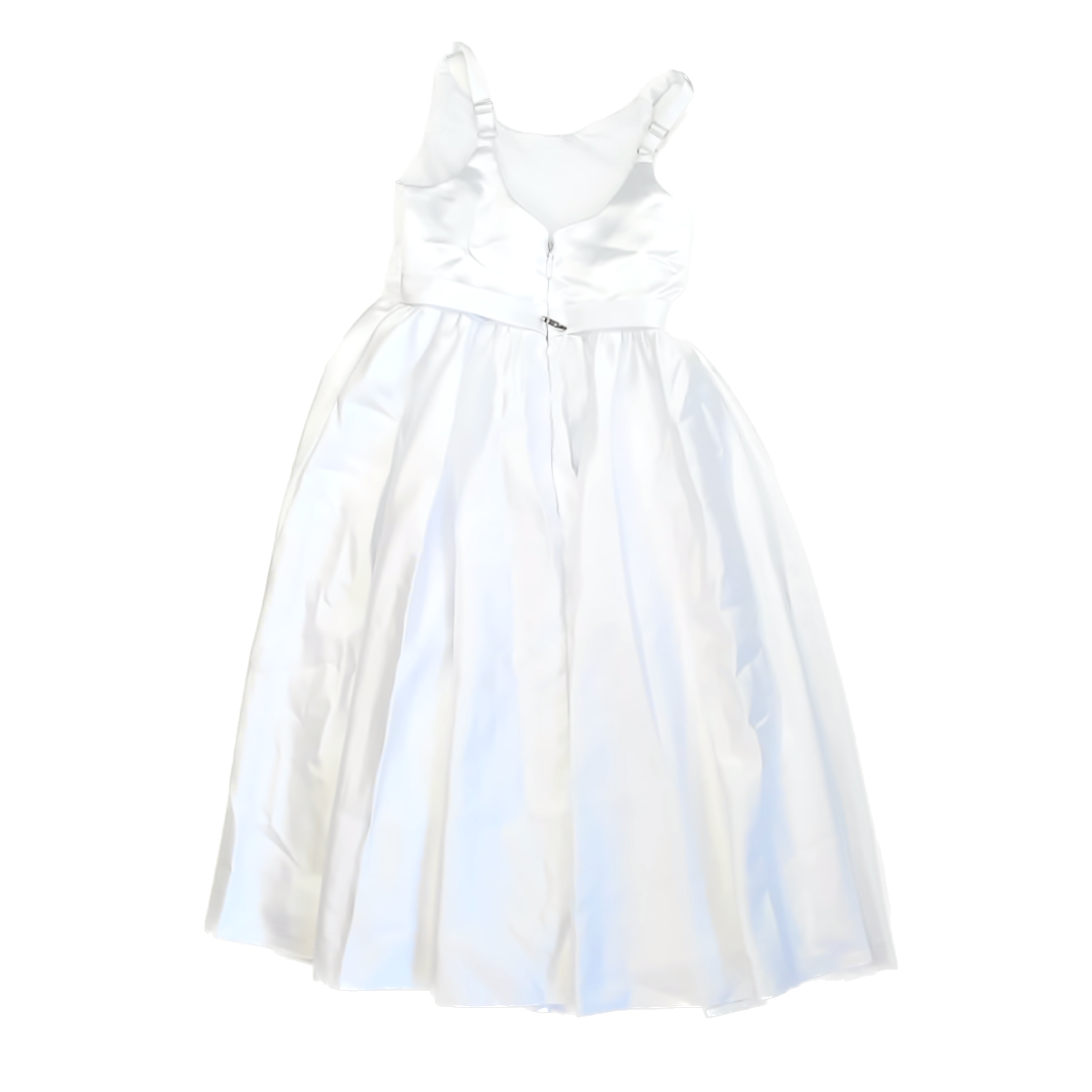 Unknown Girls White Satin-y Special Occasion Dress Size: *6 Years White Satin-y