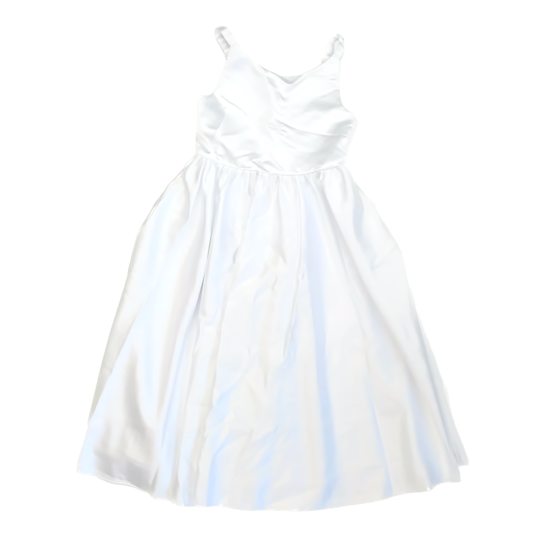 Unknown Girls White Satin-y Special Occasion Dress Size: *6 Years White Satin-y