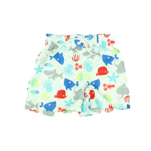 Koala Kids Boys White | Sea Creatures Trunks Size: 9-12 Months White | Sea Creatures