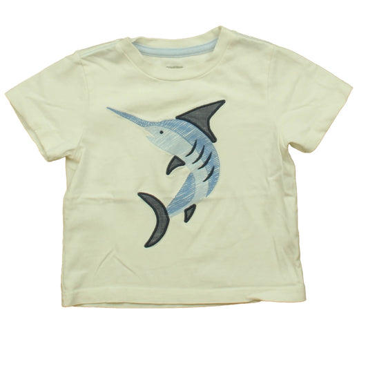 Gymboree Boys White Shark T-Shirt Size: 12-18 Months White Shark