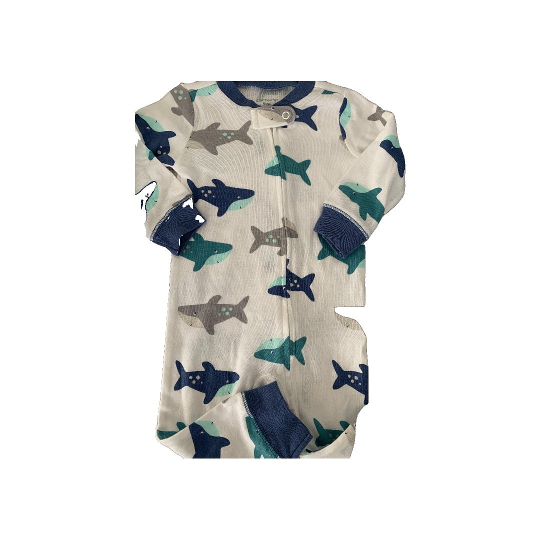 Carters Boys White | Sharks Pajamas Size: 9 months White | Sharks