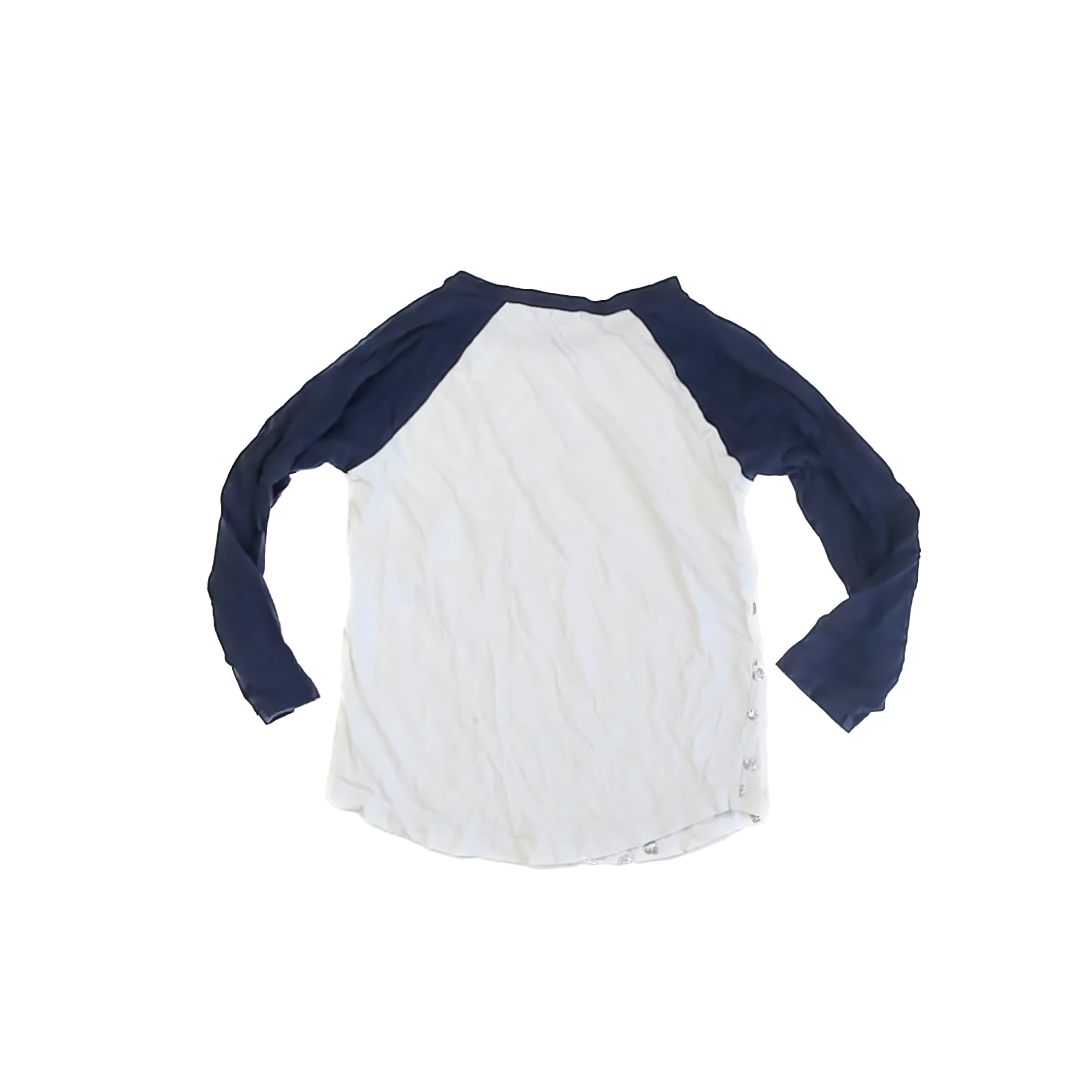 Crewcuts Girls White | Silver hearts Long Sleeve T-Shirt Size: 6-7 Years White | Silver hearts