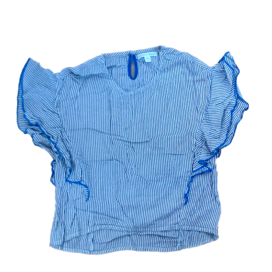 Rockets Of Awesome Girls White | Silver Stripes Short Sleeve Shirt Size: 6-10 Years White | Silver Stripes