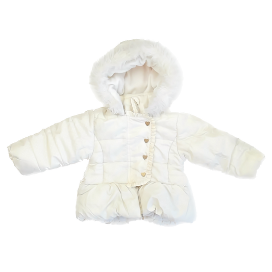 BCX Girl Girls White | Silver Winter Coat Size: 2T White | Silver