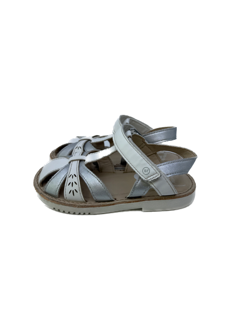 Stride Rite Girls White | Silver Sandals Size: 9 Toddler White | Silver