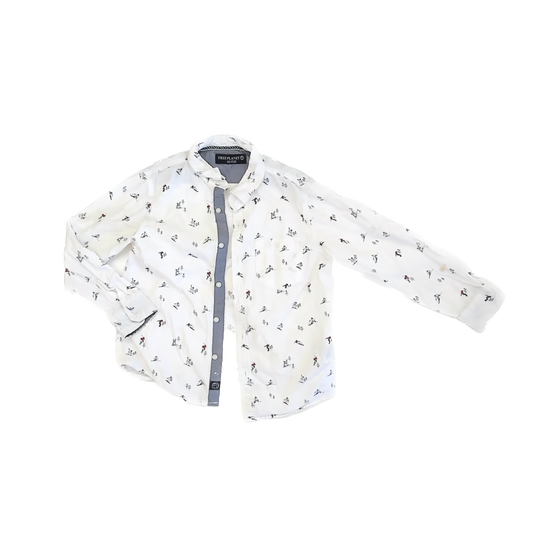 Free Planet Boys White | Ski Button Down Long Sleeve Size: 8 Years* White | Ski