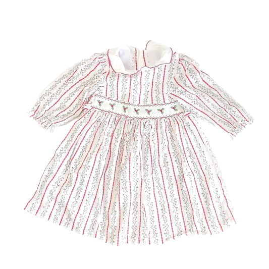 Edgehill Collection Girls White Smocked Special Occasion Dress Size: 5T White Smocked