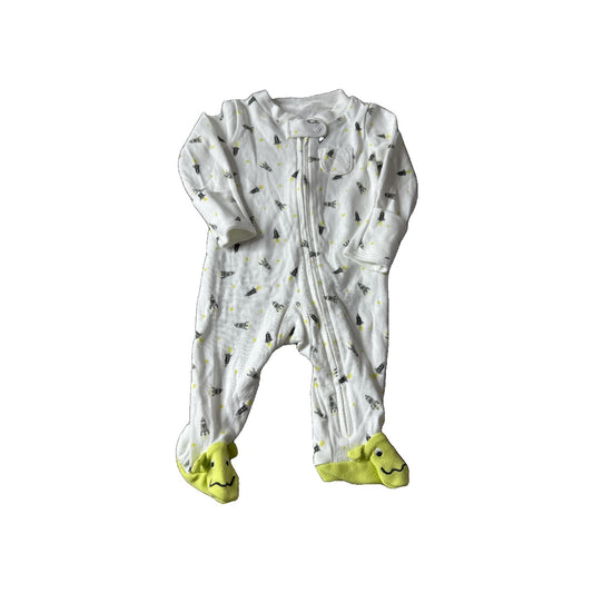 Carters Unisex White | Space Pajamas Size: Newborn White | Space