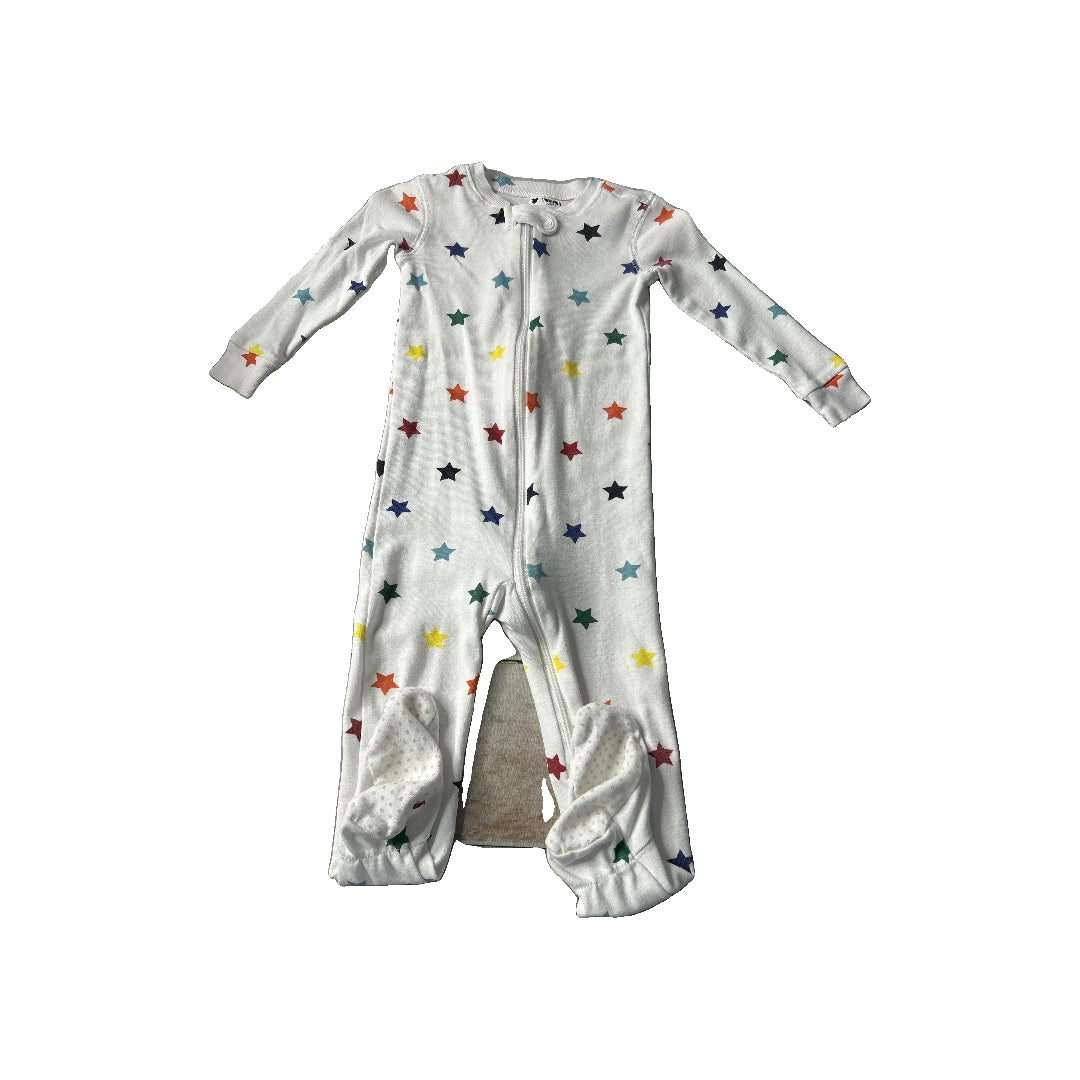 Primary Unisex White | Stars | Blue | Yellow | green Pajamas Size: 12-18 months White | Stars | Blue | Yellow | green