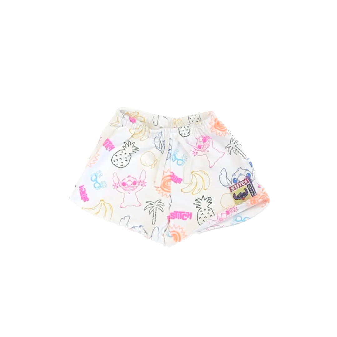 Zara Girls White Stitch Shorts Size: 6-7 Years White Stitch