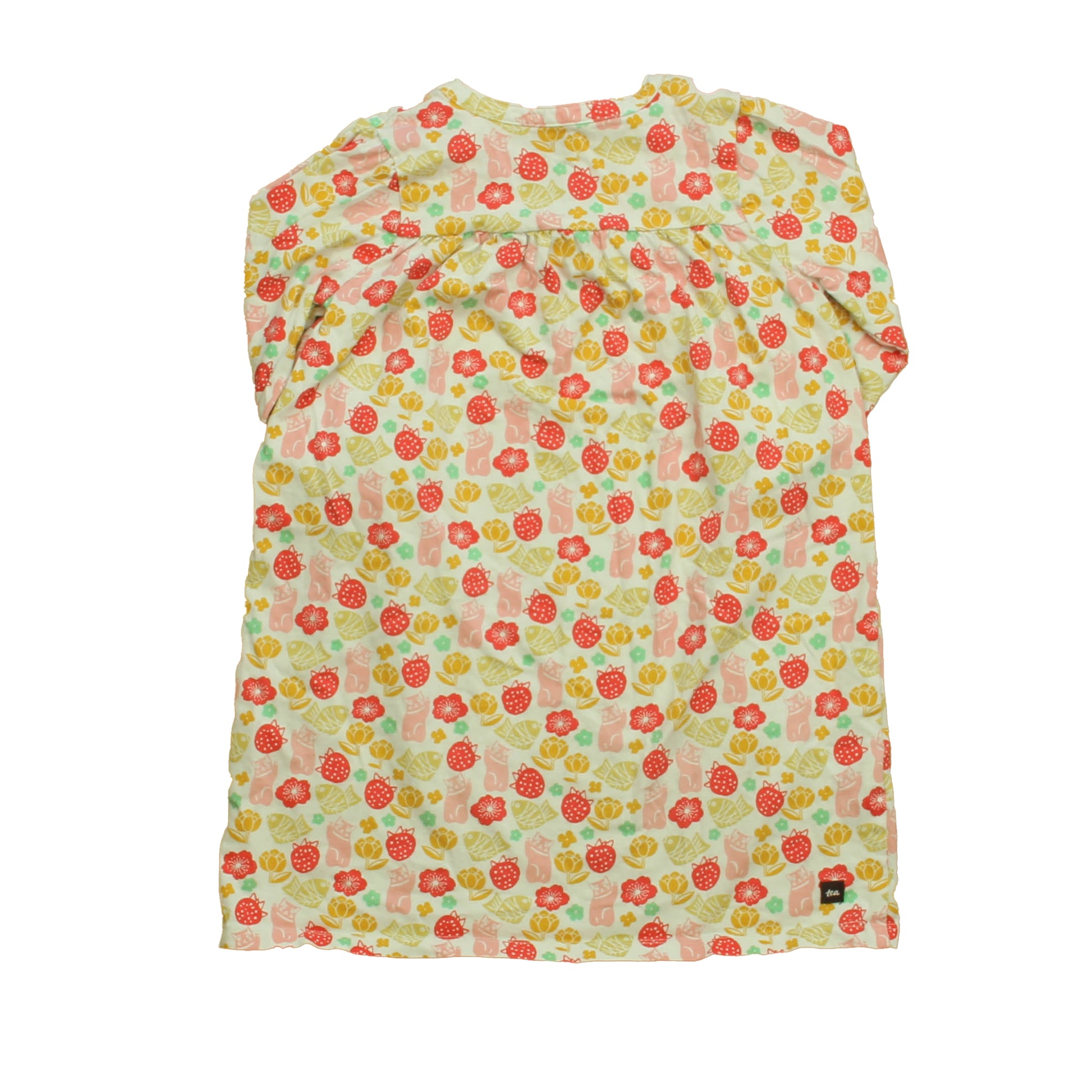 Tea Collection Girls White Strawberry | Floral Dress Size: 5T White Strawberry | Floral