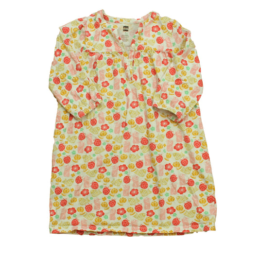Tea Collection Girls White Strawberry | Floral Dress Size: 5T White Strawberry | Floral