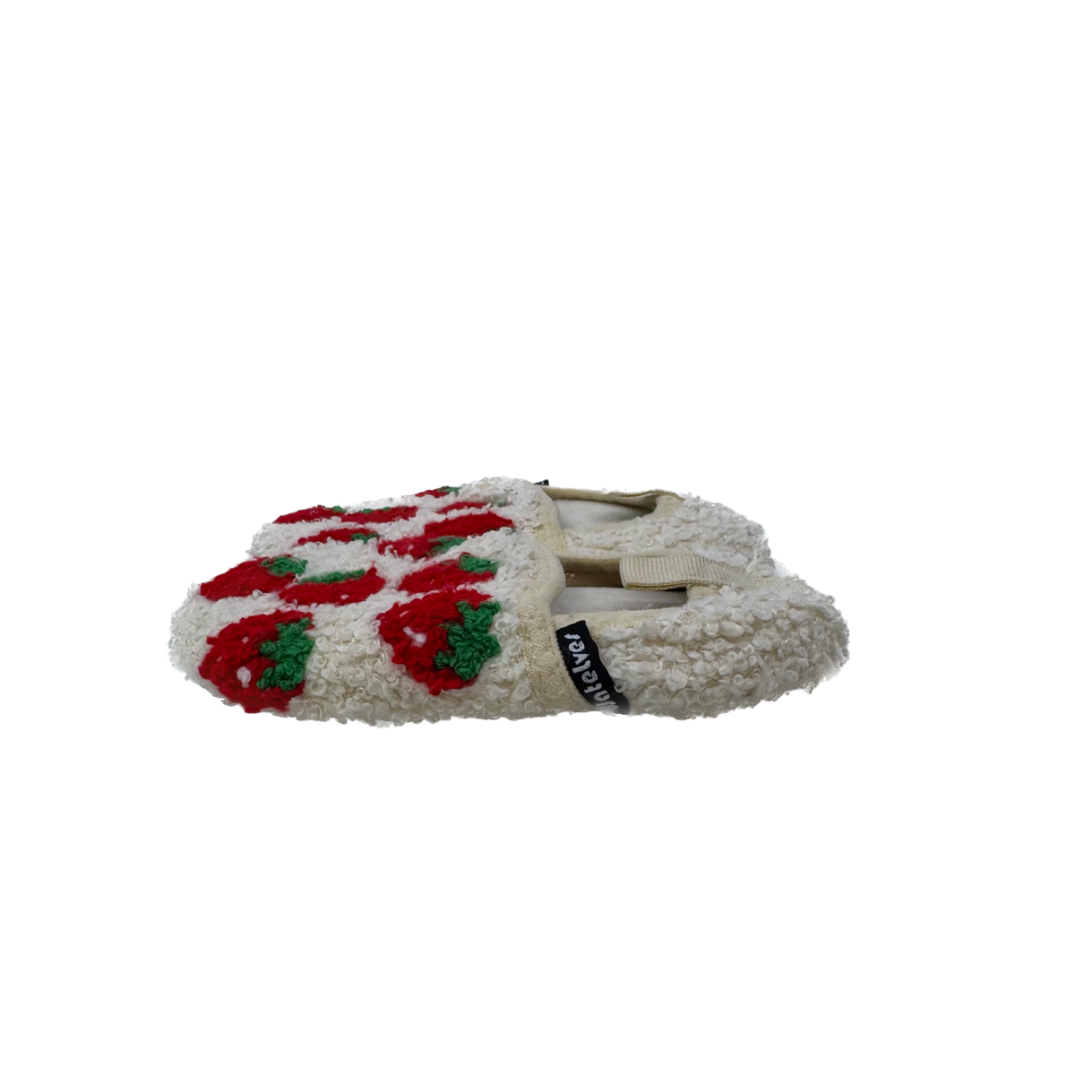 Watelves Girls White | Strawberry Slippers Size: 22/23 (6-7.5 Toddler) White | Strawberry