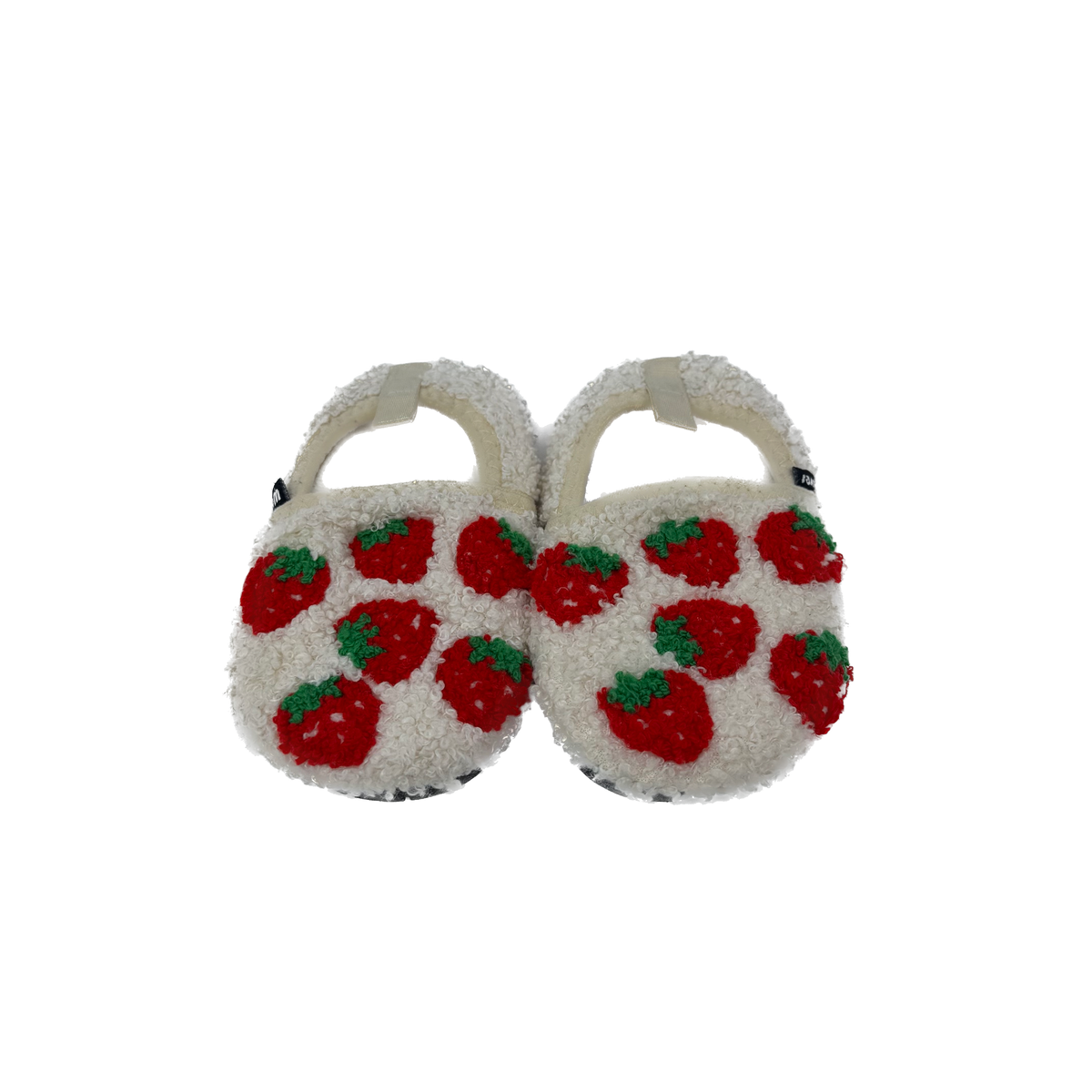 Watelves Girls White | Strawberry Slippers Size: 22/23 (6-7.5 Toddler) White | Strawberry